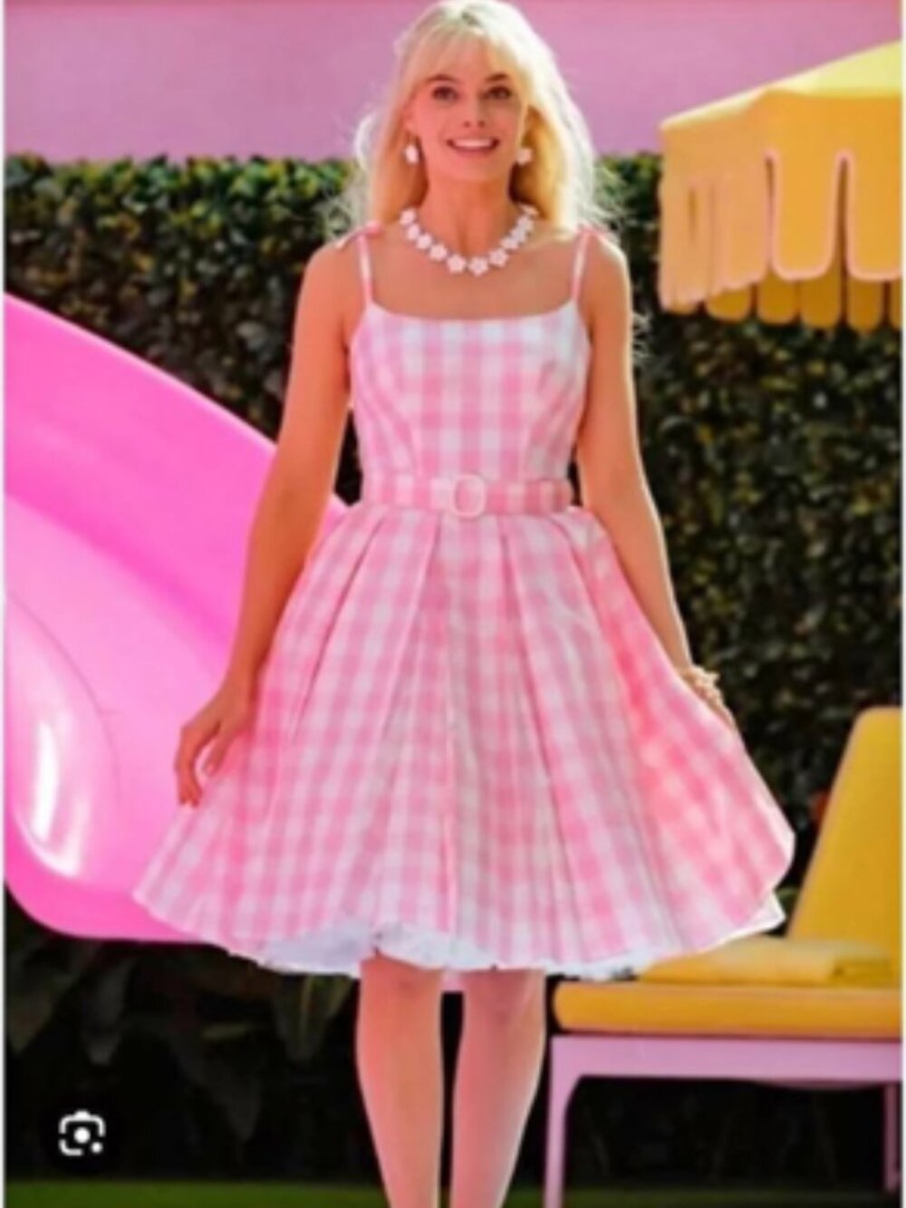 Barbie Pink Gingham Dress (M) Costume w/Petticoat (S)